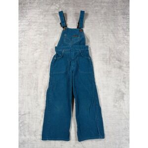 Vintage Sears Rough Housers Overalls Kids 5 Blue Corduroy Bib 1980s Workwear